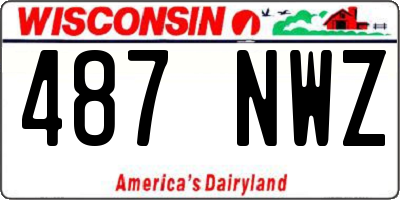 WI license plate 487NWZ