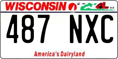WI license plate 487NXC
