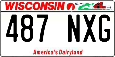 WI license plate 487NXG