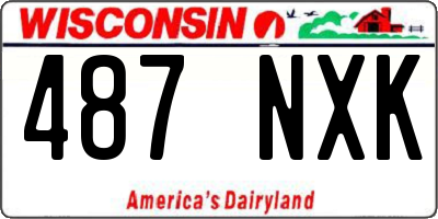 WI license plate 487NXK