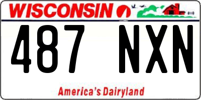 WI license plate 487NXN
