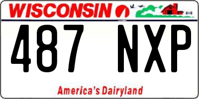 WI license plate 487NXP