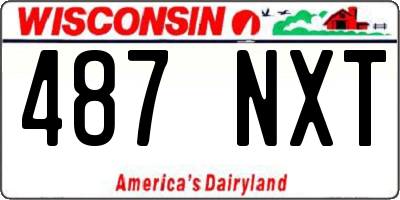 WI license plate 487NXT
