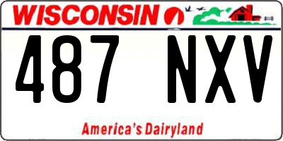 WI license plate 487NXV