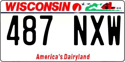 WI license plate 487NXW