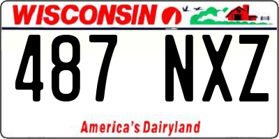 WI license plate 487NXZ
