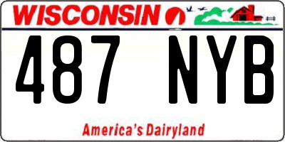 WI license plate 487NYB