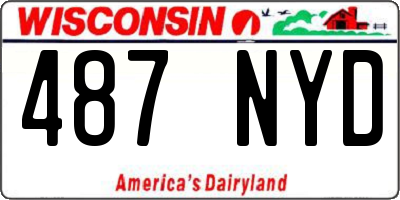 WI license plate 487NYD