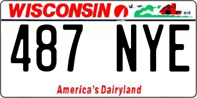 WI license plate 487NYE
