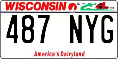 WI license plate 487NYG