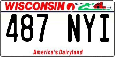WI license plate 487NYI
