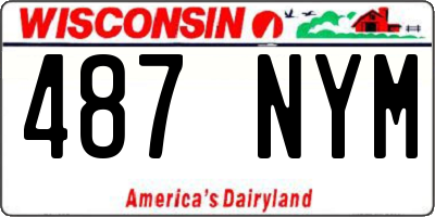 WI license plate 487NYM