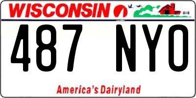 WI license plate 487NYO