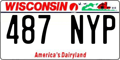 WI license plate 487NYP