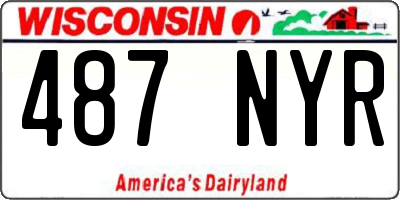 WI license plate 487NYR