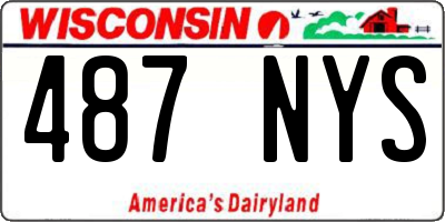 WI license plate 487NYS