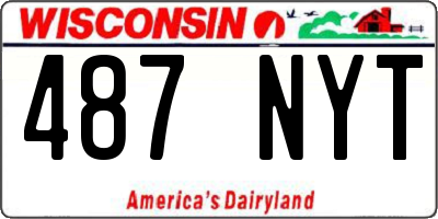 WI license plate 487NYT