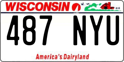 WI license plate 487NYU