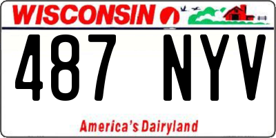 WI license plate 487NYV
