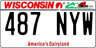 WI license plate 487NYW