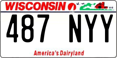 WI license plate 487NYY