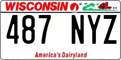 WI license plate 487NYZ