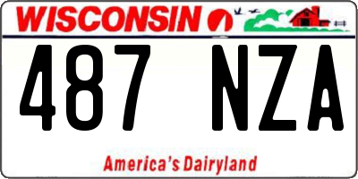 WI license plate 487NZA