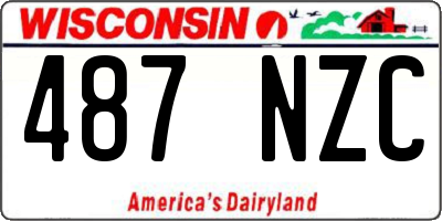 WI license plate 487NZC