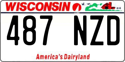WI license plate 487NZD