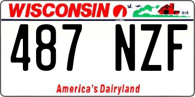 WI license plate 487NZF