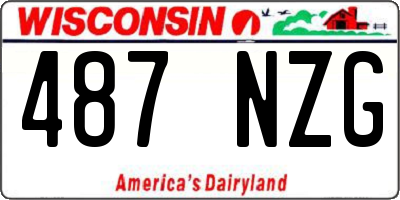 WI license plate 487NZG