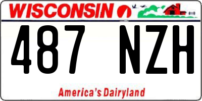 WI license plate 487NZH