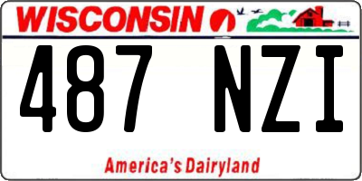 WI license plate 487NZI