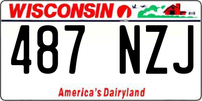 WI license plate 487NZJ