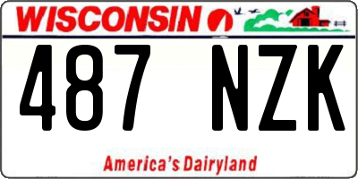 WI license plate 487NZK