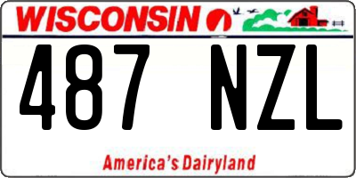 WI license plate 487NZL