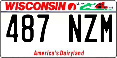 WI license plate 487NZM