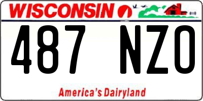 WI license plate 487NZO