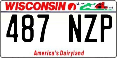 WI license plate 487NZP