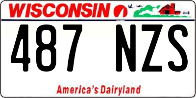 WI license plate 487NZS