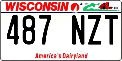 WI license plate 487NZT