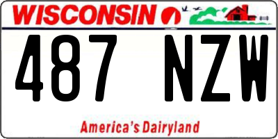 WI license plate 487NZW