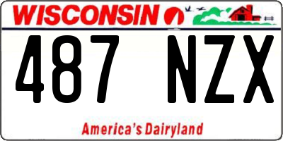 WI license plate 487NZX