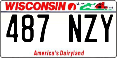 WI license plate 487NZY
