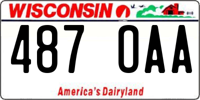 WI license plate 487OAA