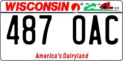 WI license plate 487OAC