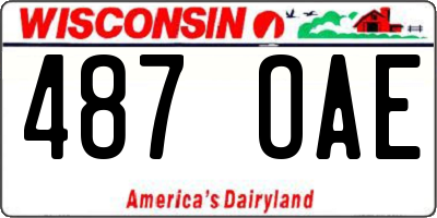WI license plate 487OAE