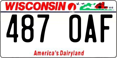 WI license plate 487OAF