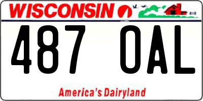WI license plate 487OAL