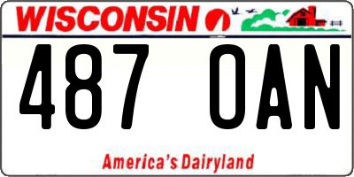 WI license plate 487OAN